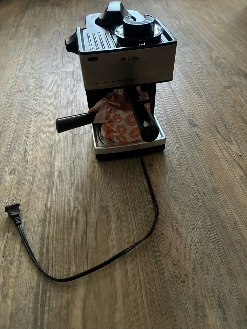 Mr. Coffee Silver and Black Espresso Machine Milk Frother